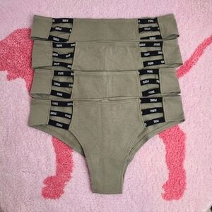 VS PINK 4pk Strappy Side Cotton Cheekster Panties Size XS
